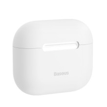 „Baseus Apple Airpods 3“ itin plonas silikoninis dėklas, baltas „Baseus Apple Airpods 3“ itin plonas silikoninis dėklas, baltas