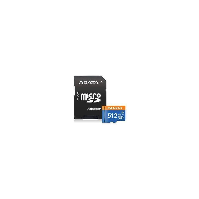 ADATA MEMORY MICRO SDXC 512GB W / AD. / AUSDX512GUICL10A1-RA1 ATMINTINĖ