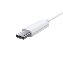 „Baseus encok c17“ į ausis įdedamos laidinės ausinės su USB C tipo mikrofonu, baltos (NGCR010002)