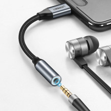 Ugreen Ugreen ausinių adapteris su 3,5 mm mini lizdu į USB C tipo 10 cm pilkas (30632)