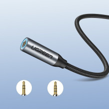 Ugreen Ugreen ausinių adapteris su 3,5 mm mini lizdu į USB C tipo 10 cm pilkas (30632)