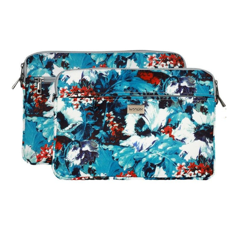 iLike Universal WONDER SLEEVE LAPTOP 13-14 INCHES WHITE POPPIES