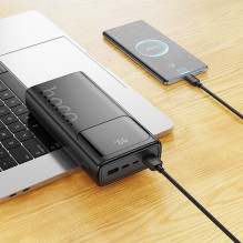 Hoco J144A Hymn išorinė baterija (30000mAh) SB-A1 / USB-A2: 5V / 2A USB-C / Micro: 5V / 2A juoda