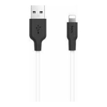 Hoco X21 Silicone iP charging cable Black White