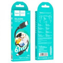 Hoco X90 Cool 60W silicone charging data cable for Type-C to Type-C Black