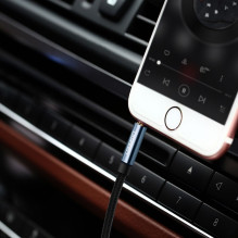 Ugreen Ugreen kampinis AUX kabelis 2 x mini lizdas 3,5 mm 1 m mėlynas (AV112)