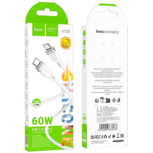 Hoco X109 Energy 60W silicone charging data cable C to C(L 1M) White