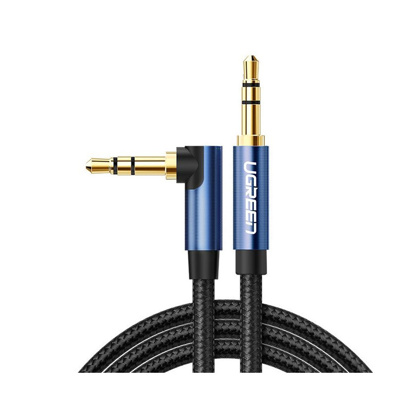 Ugreen Ugreen angled AUX cable 2 x mini jack 3.5 mm 1.5m blue (AV112)