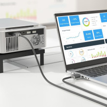Hoco US08 HDTV 2.0 male-to-male 4K HD data cable(L 3M) Black