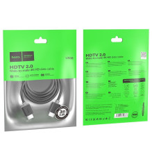 „Hoco US08 HDTV 2.0“ 4K HD duomenų kabelis (3 m ilgio), juodas
