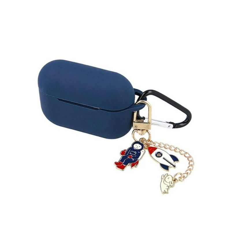 iLike Apple Case for Airpods 3 dark blue with pendant Blue