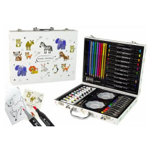 iLike Stationery Art Set for Kids 68pcs Markers Crayons Pencils and Accessories Multicolor