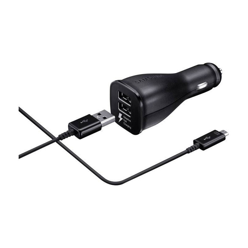 „Samsung“ automobilio greitasis įkroviklis, 2 x „MicroUSB“, 2A, juodas