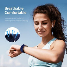 „Dux Ducis Sport“ lipdukas su lipdukais „Apple Watch 42 / 44 / 45 / 46 / 49 mm“, mėlynas