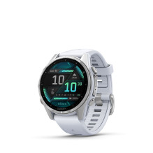 „Garmin fenix 8“ – 43 mm, AMOLED sidabro spalvos su „Whitestone“ silikoniniu dirželiu / 010-02903-00 „Garmin fenix 8“ – 43 mm, AMOLED sidabro spalvos su „Whitestone“ silikoniniu dirželiu / 010-02903-00
