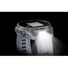 Garmin fenix 8 - 43 mm, AMOLED Silver with Whitestone silicone band / 010-02903-00