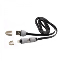 Sbox USB-Micro USB+IPH.5 M / M 1M juodas 2IN1B