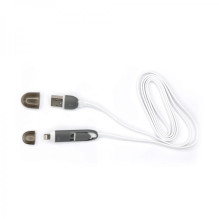 Sbox 2IN1W USB-Micro USB+IPH.5 M / M 1M baltas