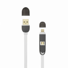 Sbox 2IN1W USB-Micro USB+IPH.5 M / M 1M baltas