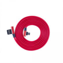 Sbox USB- Micro USB 90 M / M 1.5m USB-MICRO-90R braškių raudonumo