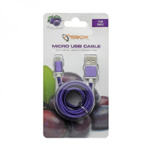 Sbox USB-Micro USB M / M 1m USB-10315U slyvų violetinė Sbox USB-Micro USB M / M 1m USB-10315U slyvų violetinė