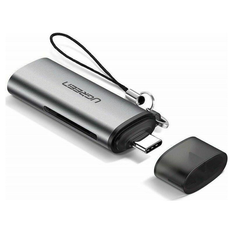 Ugreen UGREEN USB-C kortelių skaitytuvas TF / SD kortelių skaitytuvui, pilkas
