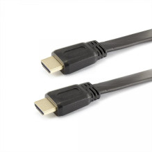 Sbox HDMI-HDMI 1.4 plokščias M / M 1.5m HDMI-FLAT-15B juodas