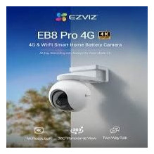 EZVIZ EB8 Pro – 4G ir „Wi-Fi“ išmaniųjų namų akumuliatorinė kamera 4G ir „Wi-Fi“ išmaniųjų namų akumuliatorinė kamera