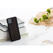 MAN&amp;WOOD išmaniojo telefono dėklas iPhone 11 Pro Max juodmedžio juodas