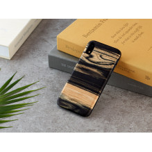 MAN&amp;WOOD išmaniojo telefono dėklas iPhone XR baltas juodmedžio juodas