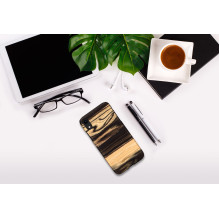 MAN&amp;WOOD išmaniojo telefono dėklas iPhone XR baltas juodmedžio juodas