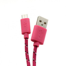 Sbox USB-1031P USB-Micro USB 1M rožinis