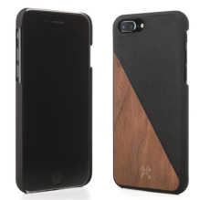 „Woodcessories EcoSplit“ medinis ir odinis iPhone 7+ / 8+ riešuto spalvos / juodos spalvos dėklas eco249 „Woodcessories EcoSplit“ medinis ir odinis iPhone 7+ / 8+ riešuto spalvos / juodos spalvos dėklas eco249