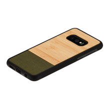 MAN&amp;WOOD išmaniojo telefono dėklas Galaxy S10e bambuko miško juodas