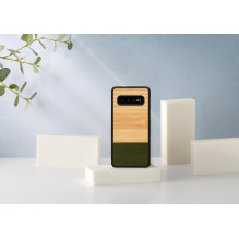 MAN&amp;WOOD išmaniojo telefono dėklas Galaxy S10 bambuko miško juodas