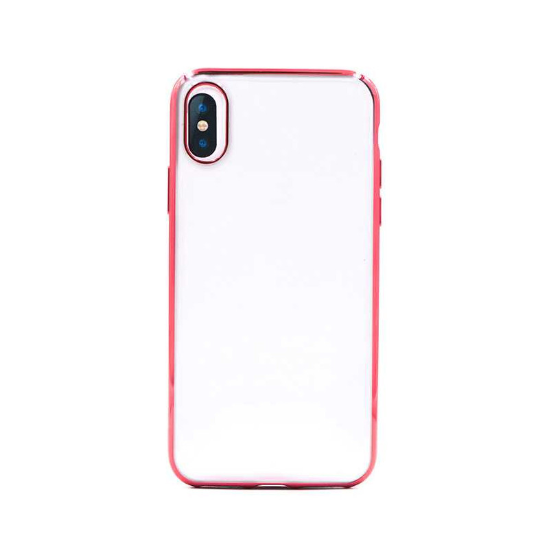Devia blizgus minkštas TPU dėklas iPhone XS / X(5.8) raudonas
