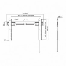 Sbox PLB-5746F Fixed Flat Screen LED TV Mount 37"-70" 35kg