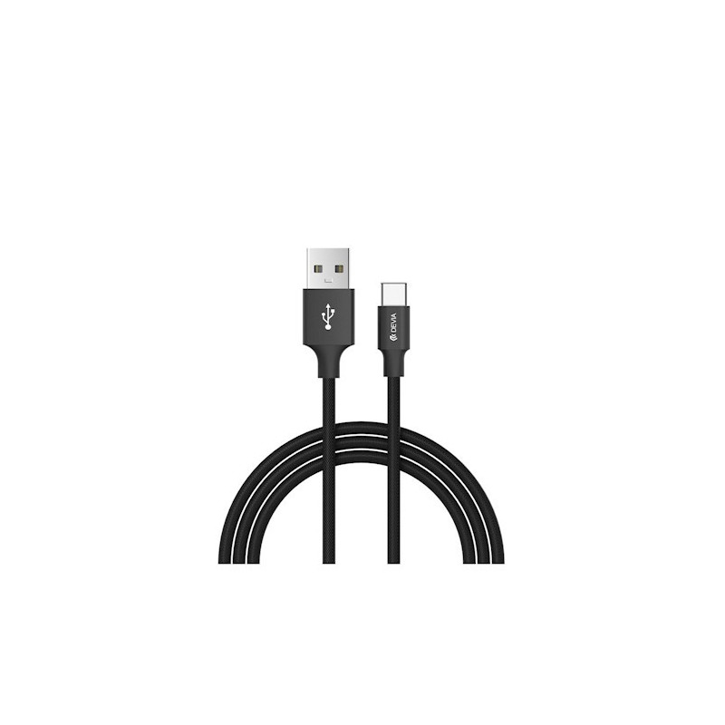Devia Pheez serijos kabelių rinkinys Micro 3 vnt. (25 cm, 1 m, 2 m) juodas