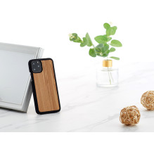 MAN&amp;WOOD išmaniojo telefono dėklas iPhone 11 Pro cappuccino juodas