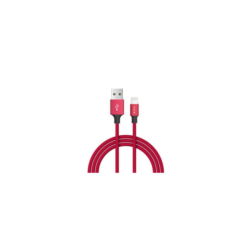 Devia Pheez serijos USB-C į Lightning kabelis 1M, raudonas
