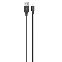 Devia Pheez serijos laidas, skirtas Type-C (5V 2.4A, 1M), juodas