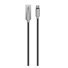Devia Storm serijos cinko lydinio Android laidas (5V 2.1A, 1M) juodas