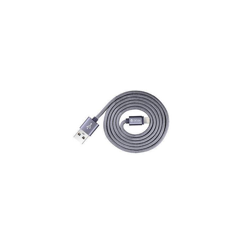 Devia Fashion Series Lightning laidas (MFi, 2.4A 1.2M) pilkas