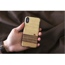 MAN&amp;WOOD išmaniojo telefono dėklas iPhone X / XS terra juodas