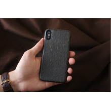 MAN&WOOD išmaniojo telefono dėklas iPhone X / XS carbalho juodas MAN&WOOD išmaniojo telefono dėklas iPhone X / XS carbalho juodas