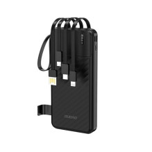 Dudao Dudao K11 10000mAh Powerbank with Built-in Cables Black