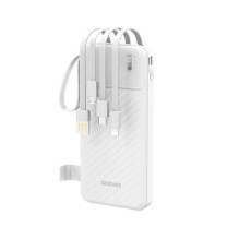 Dudao Dudao K11 10000mAh Powerbank with Built-in Cables White