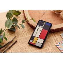 MAN&amp;WOOD SmartPhone case iPhone 11 Pro mondrian wood black