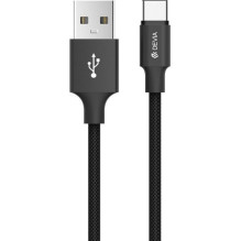 Devia Pheez serijos laidas, skirtas Micro USB (5V 2.4A, 1M), raudonas