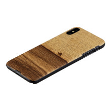 MAN&amp;WOOD išmaniojo telefono dėklas iPhone XS Max terra juodas